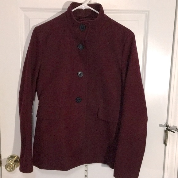 ⬇️💖Old navy burgundy wool jacket💖 - Picture 1 of 3